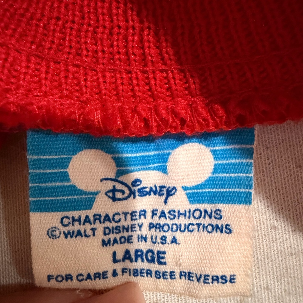 Vintage Disneyland Red Varsity Jacket Mickey Mouse USA Made Large - Picture 4 of 5
